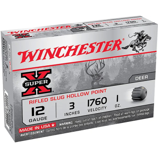 Winchester Super-X Rifled Slug HP 12 ga. 3 in. 1 oz. Slug 15 rd.