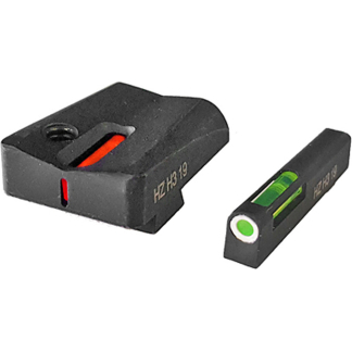 HIVIZ LiteWave H3 Tritium Express Handgun Sight Green/Orange Litepipes White Front Ring Glock20/21