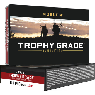 Nosler Trophy Grade Long Range Rifle Ammunition 6.5 PRC 142 gr. ABLR SP 20 rd.