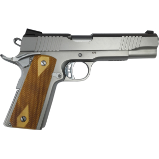 Rock Island Armory Rock 1911 Full Size Handgun 9mm Luger 10rd Magazine 5" Barrel Stainless Steel with Wood Grip