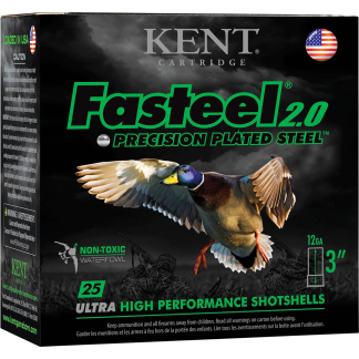 Kent Fasteel 2.0 Precision Plated Steel Load 12 ga. 2.75 in. 1 1/16 oz. 2 Shot 25 rd.