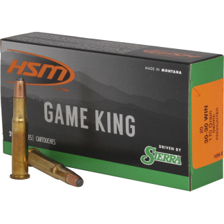 HSM Game King Rifle Ammunition 30-30 Win. Sierra Pro-Hunter 170 gr. 20 rd.