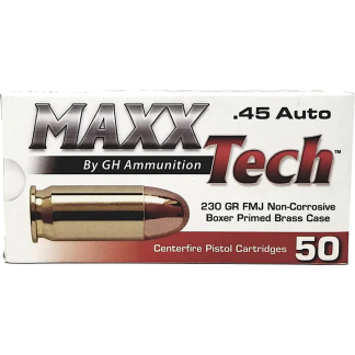 MAXXTech Pistol Ammo 45 ACP 230 gr. FMJ 50 rd.