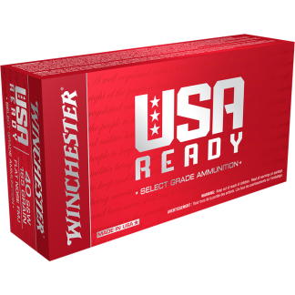 Winchester USA Ready Pistol Ammo 40 S&W 165 gr. FMJ Flat Nose 50 rd.