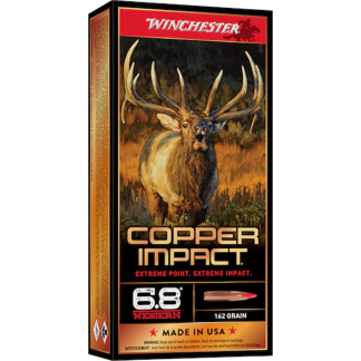 Winchester Copper Impact Rifle Ammo 6.8 Western 162 gr. Copper Impact LF 20 rd.
