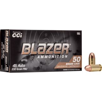 CCI Blazer Brass Pistol Ammo 45 ACP 230 gr. FMJ Round Nose 50 rd.