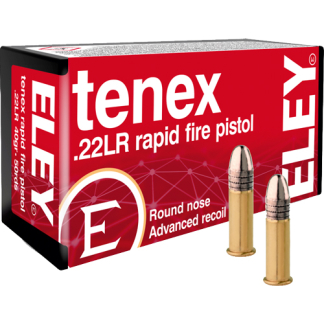 ELEY TENEX RAPID FIRE PISTOL - 22LR 40GR RN 50RD 100BX/CS