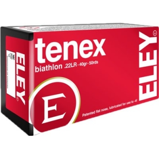 ELEY TENEX BIATHLON 22LR 40GR - FLAT NOSE 50RD 100BX/CS