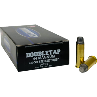 DOUBLETAP 44 REM MAG 240GR SWC - HARDCAST SOLID 20RD 25BX/CS