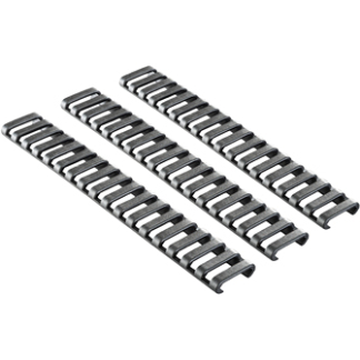 ERGO 18-SLOT LDDR RAIL COVERS 3PK BK