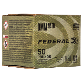 FED MIL-GRADE 9MM 124GR FMJ 50/500