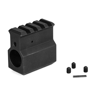 LBE .750 GAS BLOCK W/RAIL BLK