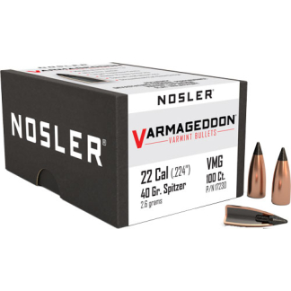 NOSLER BULLETS 22 CAL .224 - 40GR VARMAGEDDON TIPPED 100CT