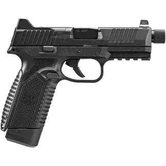 FN 545 Tactical Handgun 45 ACP 15rd & 18rd Magazines (2) 4.71" Threaded Barrel Black NMS Night Sights