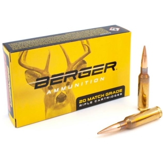 Berger Bullets Elite Hunter Rifle Ammunition 6.5mm Creedmoor 156gr EOL 2680 fps 20/ct