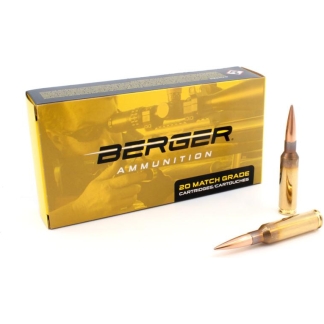 Berger Target Rifle Ammunition 6.5 Creedmoor 153.5 gr LRHT 2702 fps 20/ct