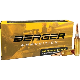 Berger Hybrid Target Rifle Ammunition 6.5 PRC 153.5gr OTM 2930 fps 20/ct