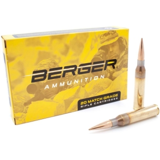 Berger Hybrid Match Grade Handgun Ammunition 338 Lapua Magnum 300gr OTM Tactical Ammunition 20/rds