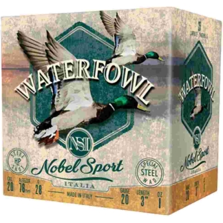 Nobel Sport Steel Waterfowl 20 Shotshells 20ga 1oz 3" 1450 fps #2 25/ct