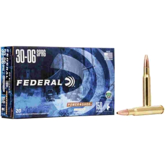 Federal Copper Power-Shok Rifle Ammunition .30-06 Sprg150 gr CHP 2910 fps 20/ct