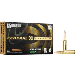 Federal Gold Medal Rifle Ammunition 6.5 Creedmoor 140 gr SMK 2675 fps 20/ct