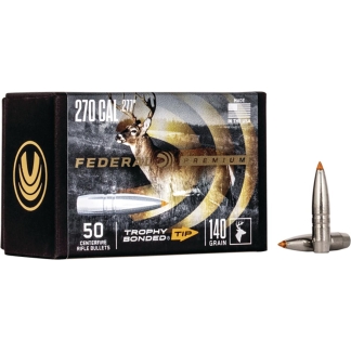 FEDERAL .277 CALIBER 140GR TROPHY BONDED TIP CB BULLET 50RD