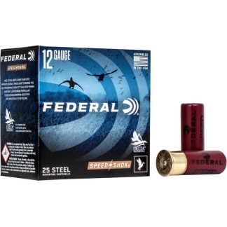 Federal Speed-Shok High Velocity Steel Shotshells 12ga 2-3/4" 1-1/8oz 1500 fps #6 Shot 25/ct
