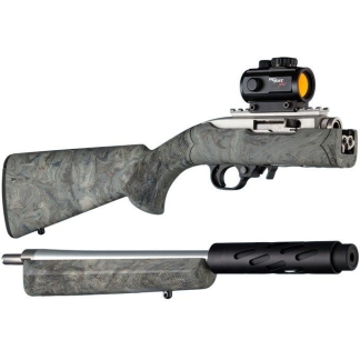Hogue Ruger 10-22 Takedown Rub. OM Stock w/Standard Barrel Chan. Ghillie Green