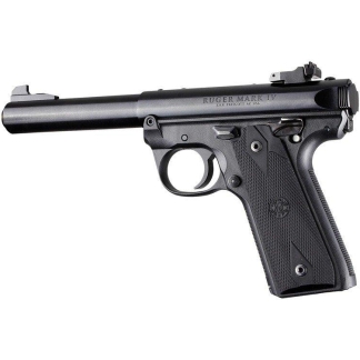 Ruger 22/45 MKIV Rubber Grip Panels Checkered W/Diamonds Black