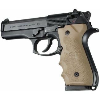 Beretta 92/96 Series Rubber Grip with Finger Grooves Flat Dark Earth