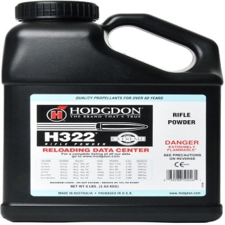 Hodgdon Extreme H322 Rifle Powder 8 lbs