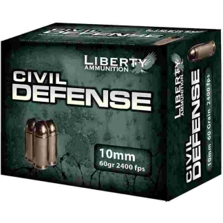 LIBERTY CIVIL DEFENSE 10MM - 60GR HP 20RD 10BX/CS