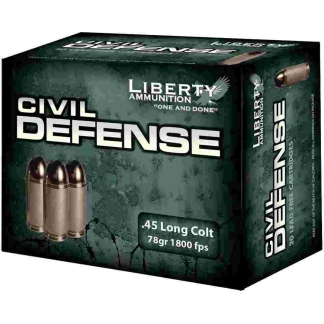 LIBERTY CIVIL DEFENSE 45 LC - 78GR HP 20RD 10BX/CS