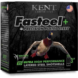 Kent Fasteel Precison Plated Steel Load 12ga. 3 in. 1 1/4oz. 2 & 4 25 rd.