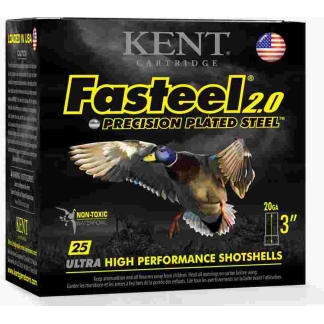 Kent Fasteel 2.0 Shotshells 20 ga 3" 7/8oz 1550 fps #3 25/ct