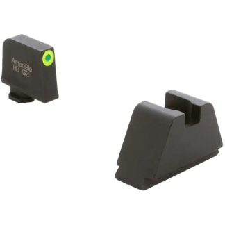 Ameriglo 4XL Tritium Night Sight Set for Glock Green with Green Outline Front Black Back