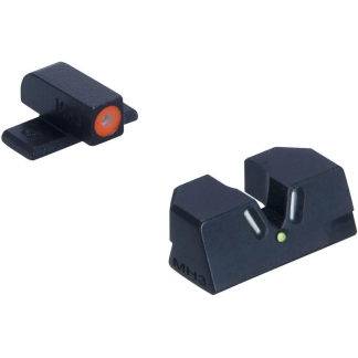 Meprolight Hyper Bright V-Sight Fixed Pistol Set for Sig P226 Green with Orange Front