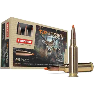 Norma TipStrike Rifle Ammunition 6.5 Creedmoor 140gr PT 2625 fps 20/ct