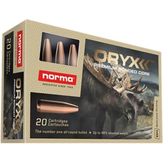 Norma ORYX Rifle Ammunition 35 Whelen 250gr SP 2428 fps 20/ct