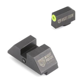 Night Fision Perfect Dot Official Student of the Gun Accur8 Night Sights w/Yellow Frnt+Blk Sq for Glock 17-39