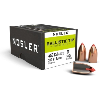 Nosler Ballistic Tip Hunting Rifle Bullets .458 SOCOM 300 gr SP (Orange Tip) 50/ct