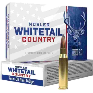 Nosler Whitetail Country Rifle Ammo 7mm-08 Rem 140 gr. SB SP 20 rd.