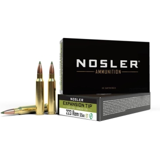 Nosler Expansion Tip Rifle Ammunition 223 Rem. 55 gr. ET SP 20 rd.