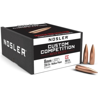 Nosler Custom Competition Rifle Bullets 8mm .323" 200 gr HPBT 100/ct