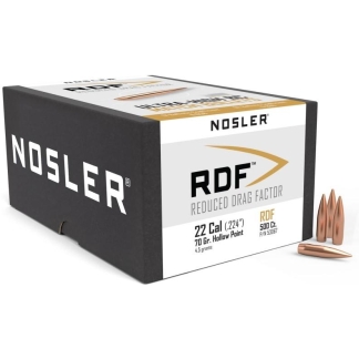 Nosler RDF Match Rifle Bullets .22 cal .224" 70 gr HPBT 500/ct