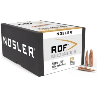 Nosler RDF Rifle Bullets 6mm .308" 115 gr HPBT 500/ct