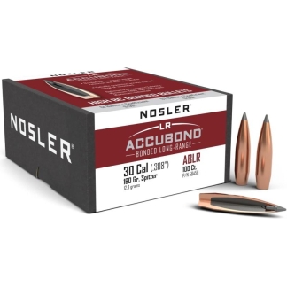 Nosler AccuBond Long Range Bullets .30 Cal. 190 gr. Spitzer Point 100 pk.