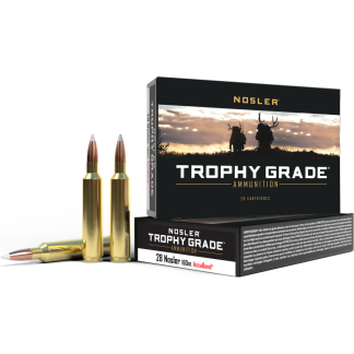 Nosler Trophy Grade Rifle Ammunition 28 Nosler 160 gr. AB SP 20 rd.