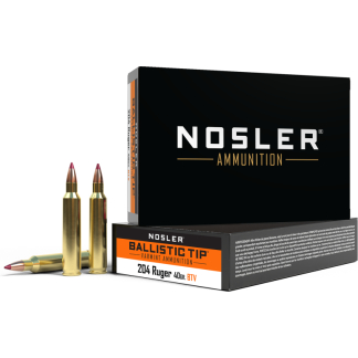 Nosler Varmint Ballistic Tip Rifle Ammunition 204 Ruger 40 gr. BT SP 20 rd.