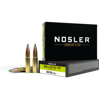 Nosler Varmint Ballistic Tip Rifle Ammunition 300 Blackout 125 gr. BT SP 20 rd.